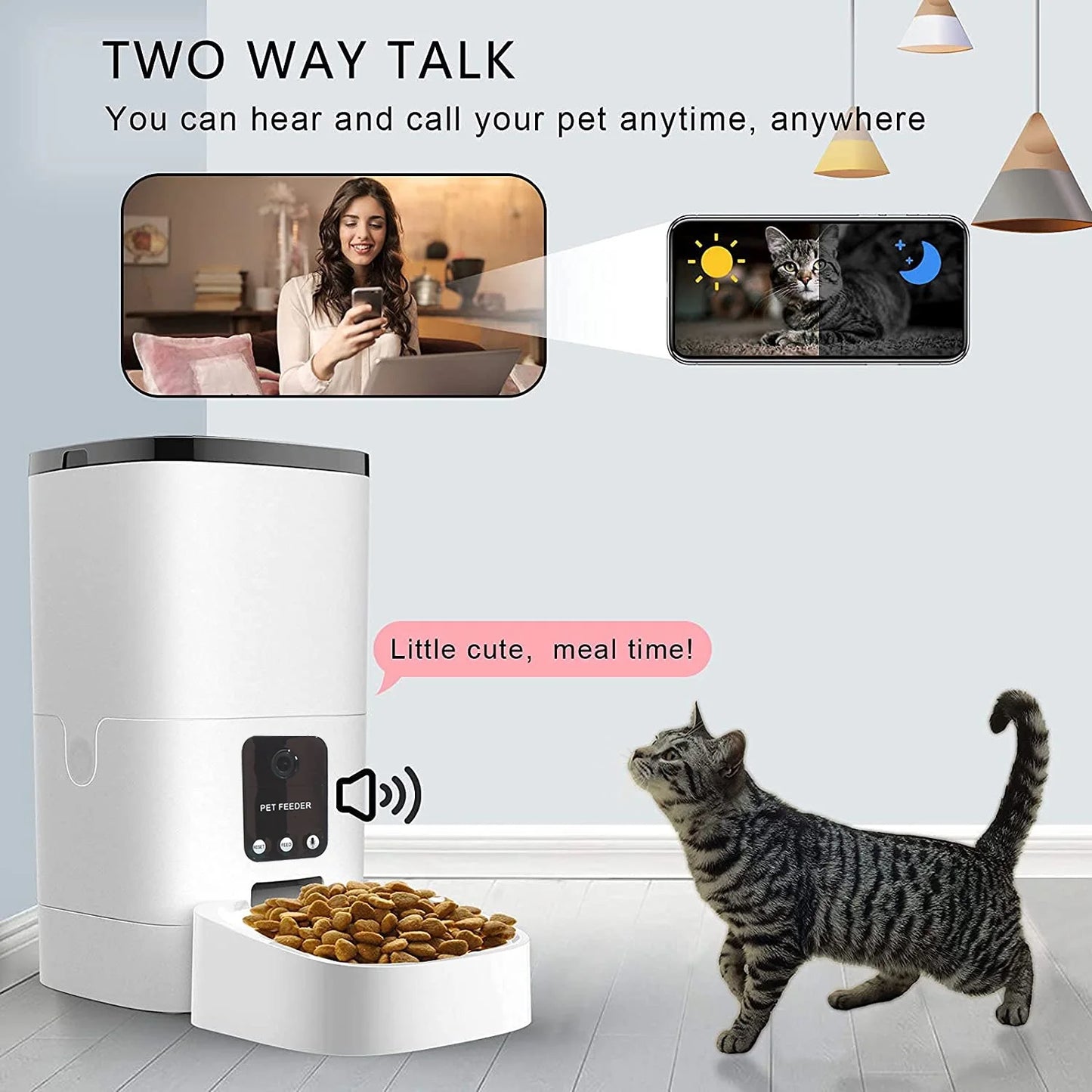Smart Tech Automatic 6L Dog and Cat Feeder