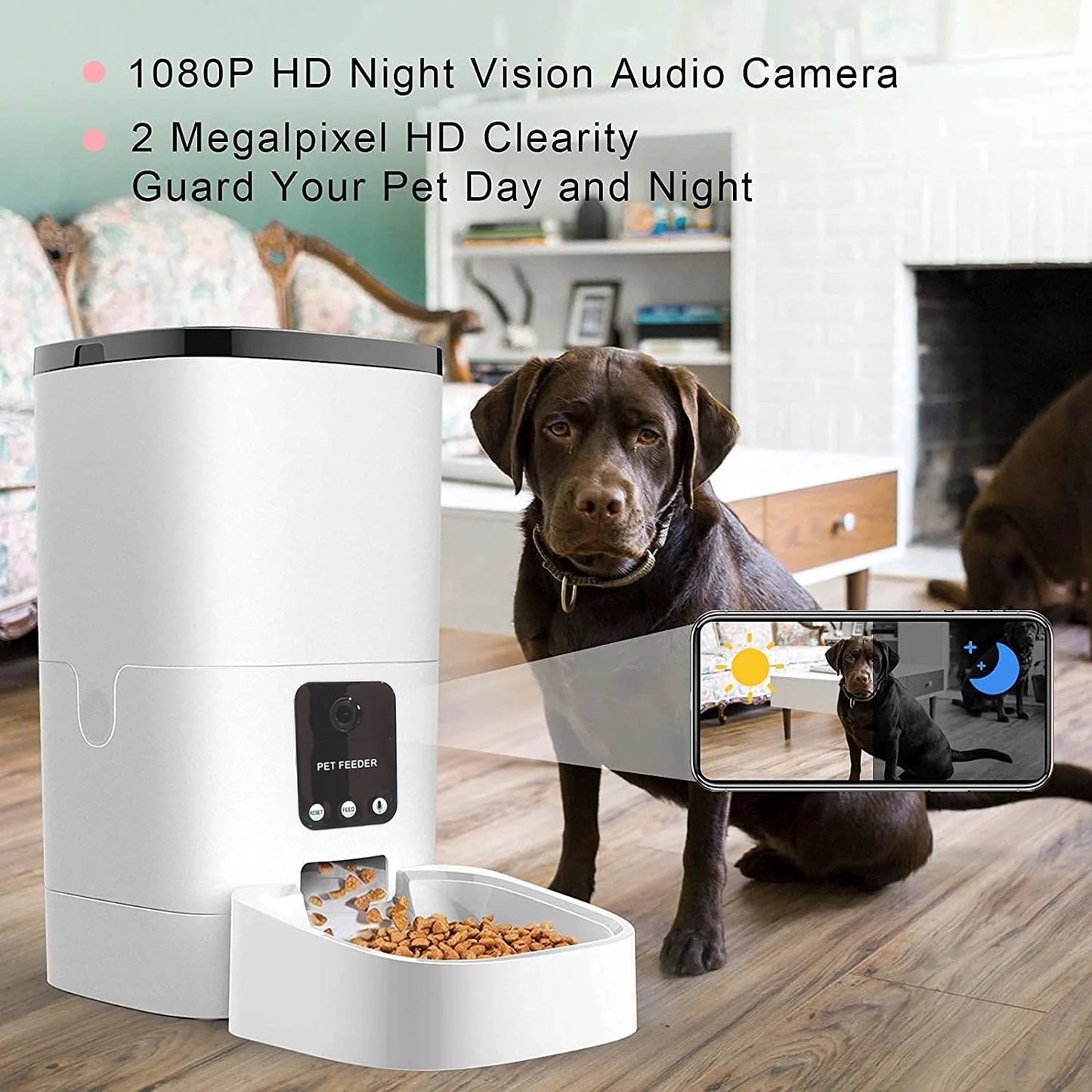 Smart Tech Automatic 6L Dog and Cat Feeder